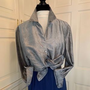 Gray Jacket/Blouse, Size 14